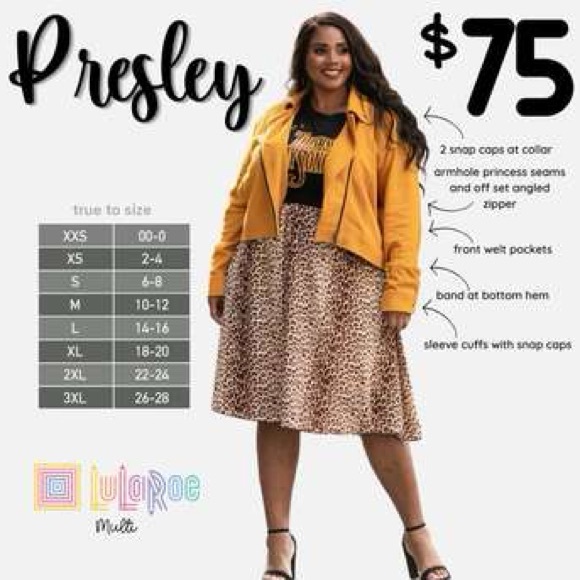 Lularoe Presley Moto Jacket. Pink. NWT. 3XL - Picture 6 of 6